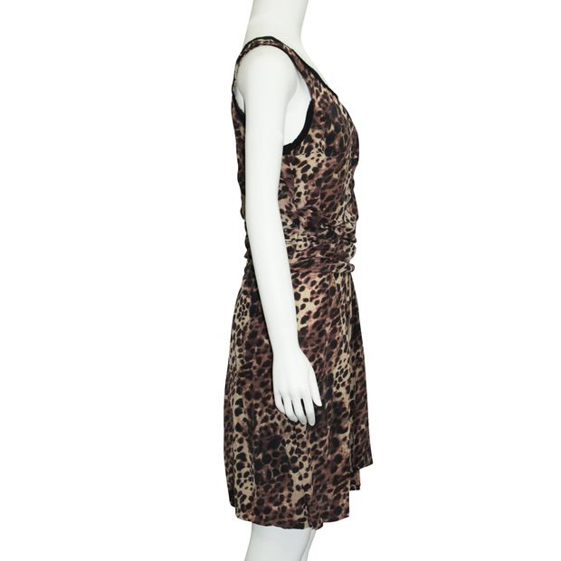 Isabel Marant Etoile Animal Print Sleeveless Midi Dress