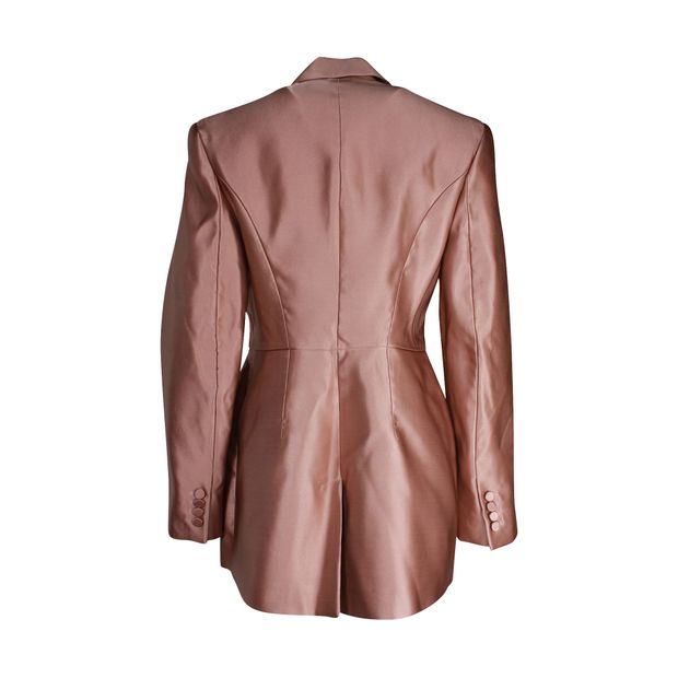 Alexander McQueen Double Duchess Jacket in Pink Silk