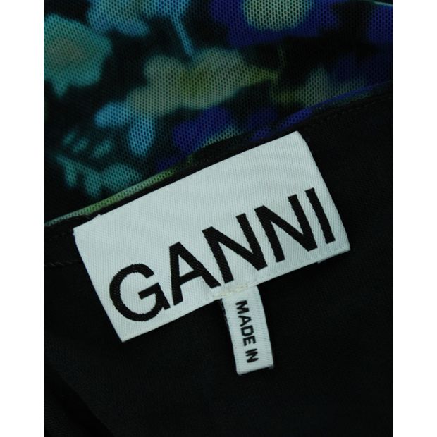 Ganni Blue Print Long Dress