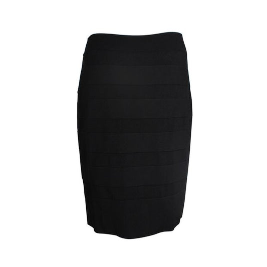 Alaia Black Striped Mini Skirt