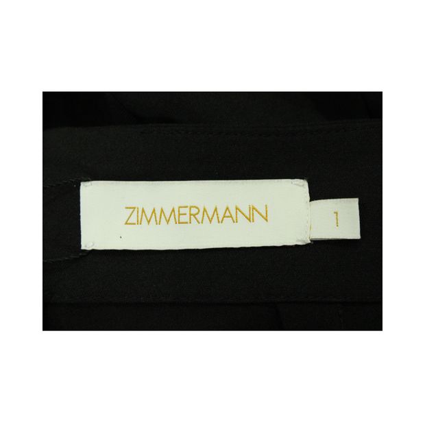 Zimmermann Black Capri Dress Pants With Cummerbund
