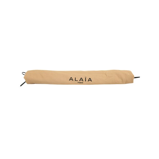 Alaia Laser Cut Beige Clutch