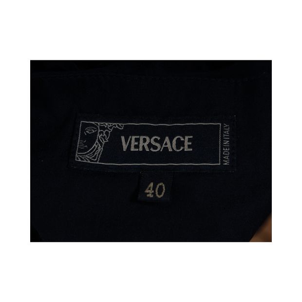 Versace Black Transparent Shirt With Raw Hem