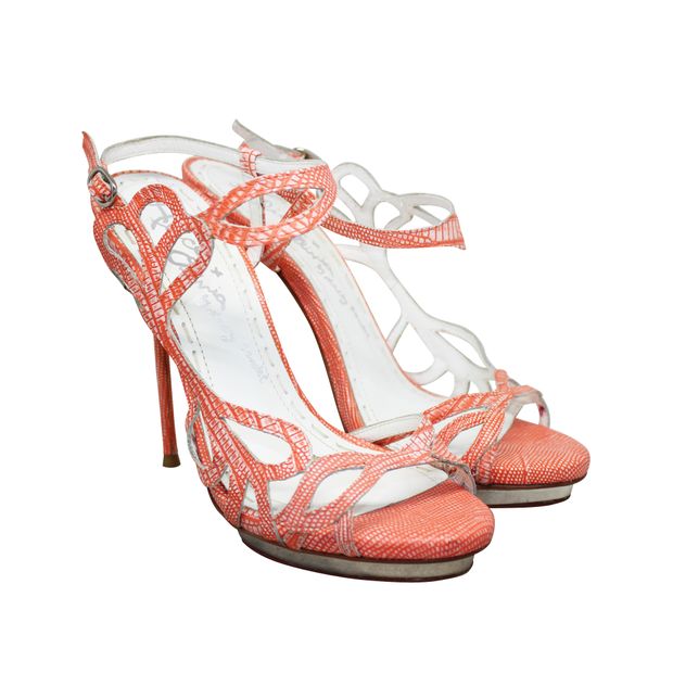 ALICE + OLIVIA Coral Leather Sandals