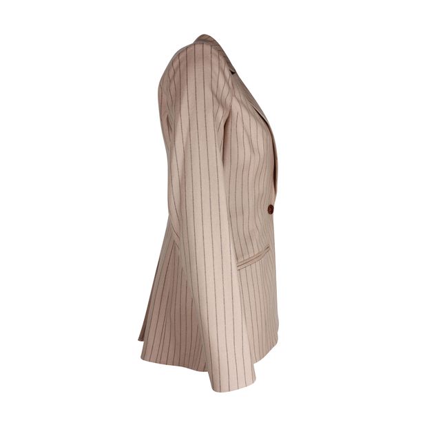Altuzarra Striped Acacia Jacket in Beige Virgin Wool