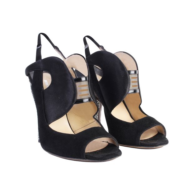 NICHOLAS KIRKWOOD Embellished Heels Black Sandals