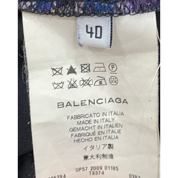 BALENCIAGA Gold Printed Button Down Skirt