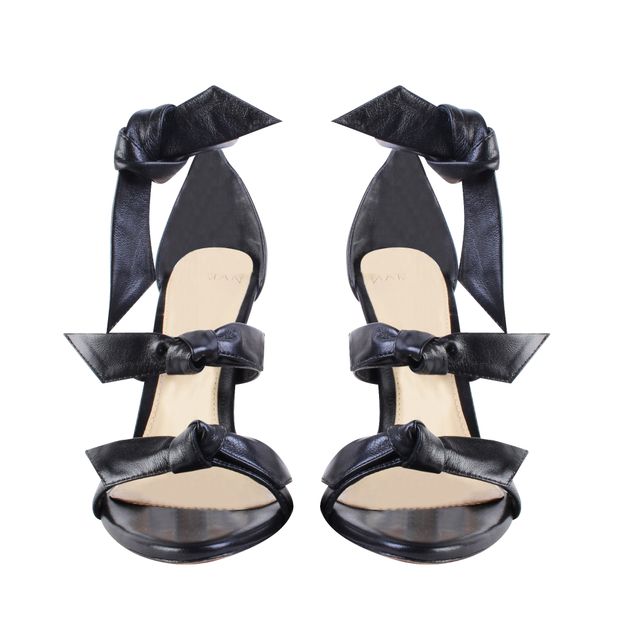 ALEXANDRE BIRMAN Lolita Black Leather Sandals