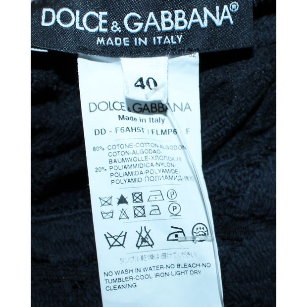 DOLCE & GABBANA Black Floral Lace Dress