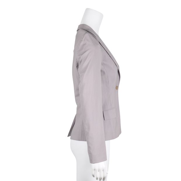Hugo Boss Taupe With White Pinstripe Jacket