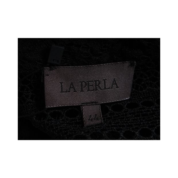 La Perla Black Lace See Through Short Sleeve Shirt
