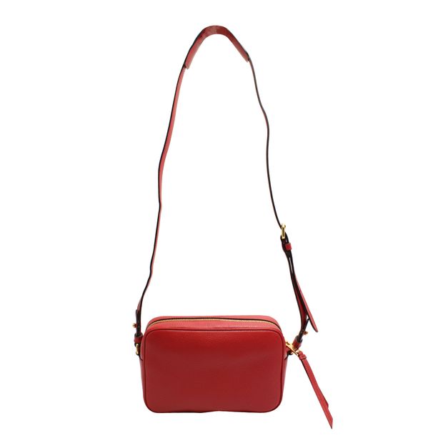 Prada Bandoliera Saffiano Red Leather Cross Body Bag