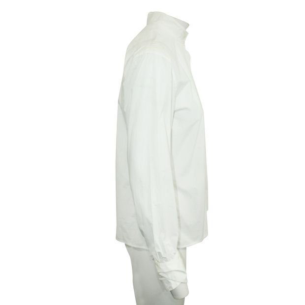 DION LEE White Shirt with Ties on Sleeves