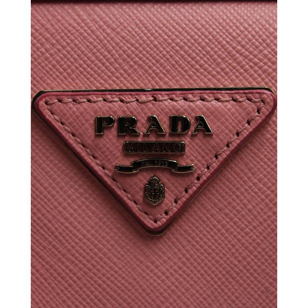 Prada Light Pink Saffiano Lux Petalo 1 Handbag/ Crossbody Bag