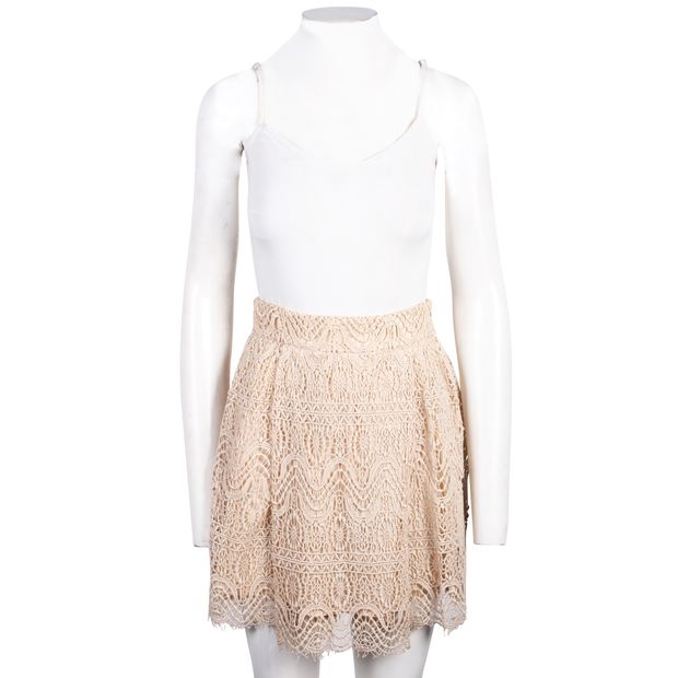 RED VALENTINO Beige Lace Skirt