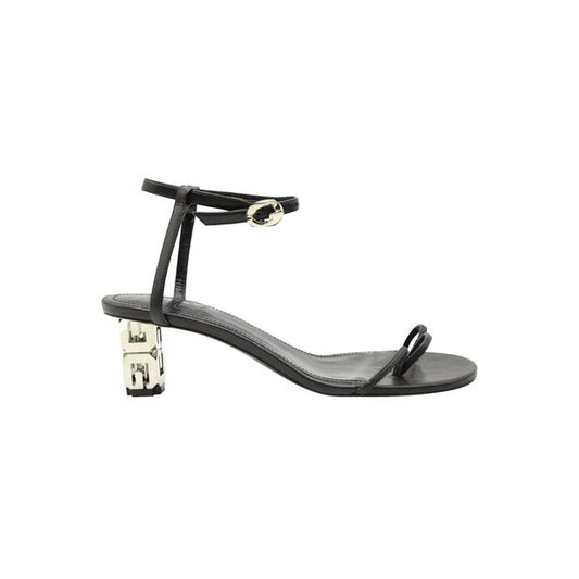 Givenchy G Cube Ankle Strap Sandals in Black Leather