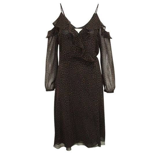 MICHAEL MICHAEL KORS Dark Brown Leopard Print Dress