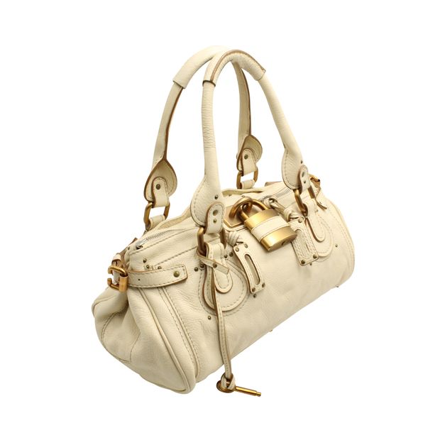 CHLOÉ Cream Calf Leather Paddington Handbag