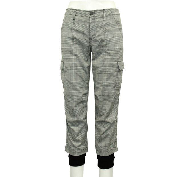 ALICE + OLIVIA Tweed Cargo Pants with Elasticated Ankles