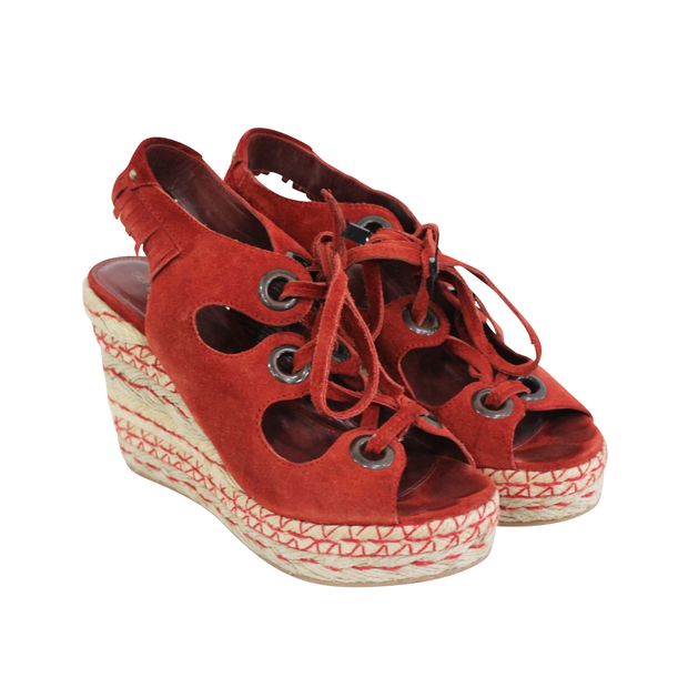 SERGIO ROSSI Red Wedges