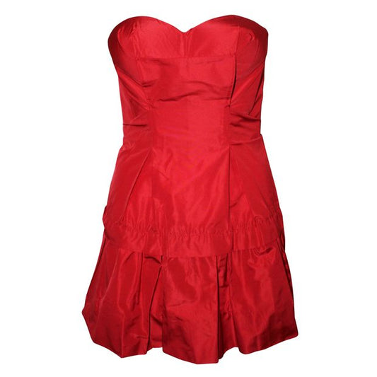 Miu Miu Miu Miu Red Strapless Mini Dress