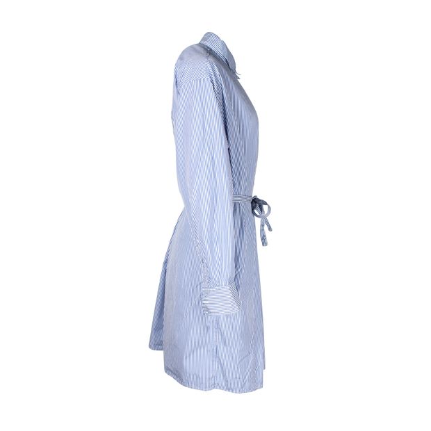 Kenzo Striped Shirt Dress in Blue Cotton