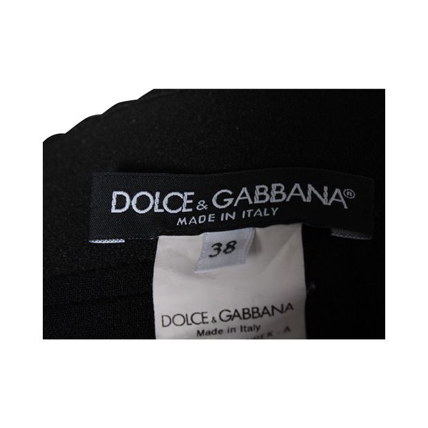 Dolce & Gabbana Midi Skirt in Black Wool