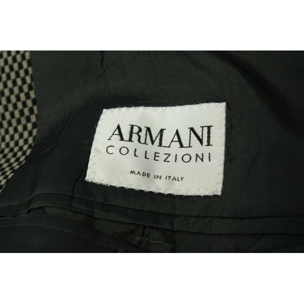 Armani Grey Textured Classic Blazer