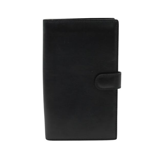 Bottega Veneta Long Bi-Fold Wallet in Black Leather