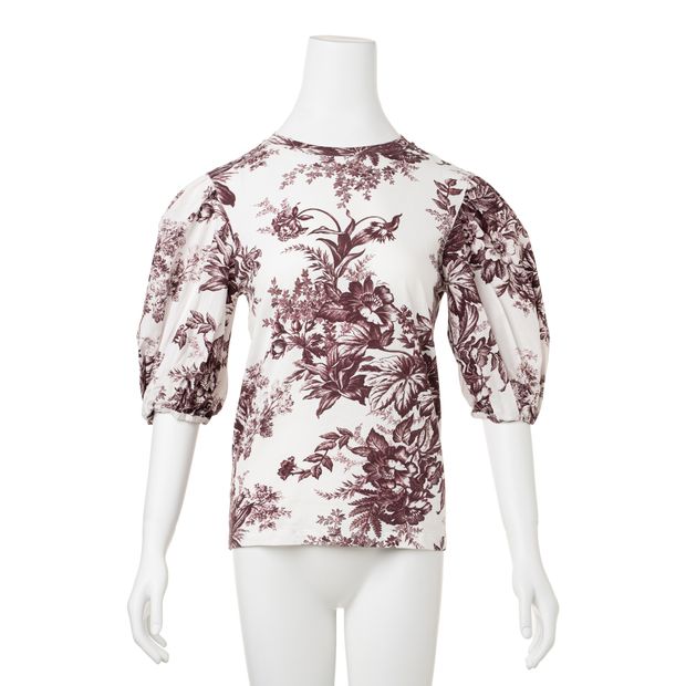 Theodora Floral-Print Puff-Sleeve Top