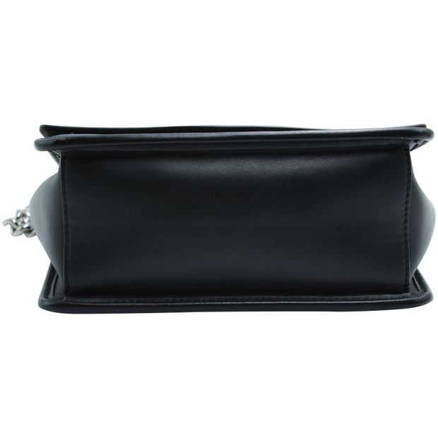 Fendi Kan I F Mini Shoulder Bag in Black Calf Leather