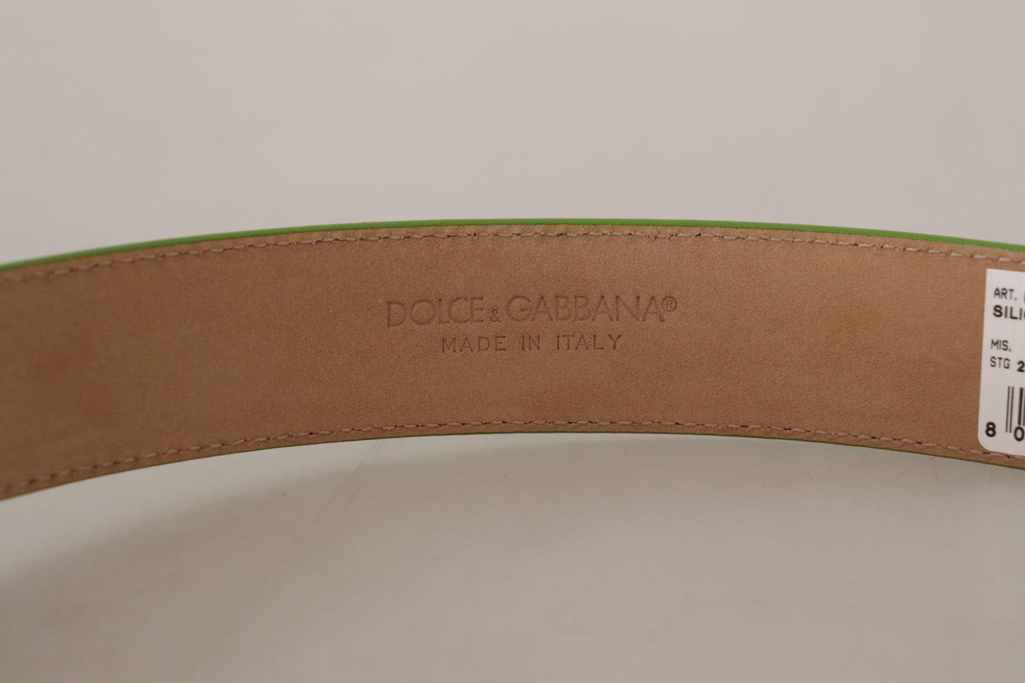 Dolce & Gabbana Women's Green Leather Devotion Heart Micro Bag Headphones Belt