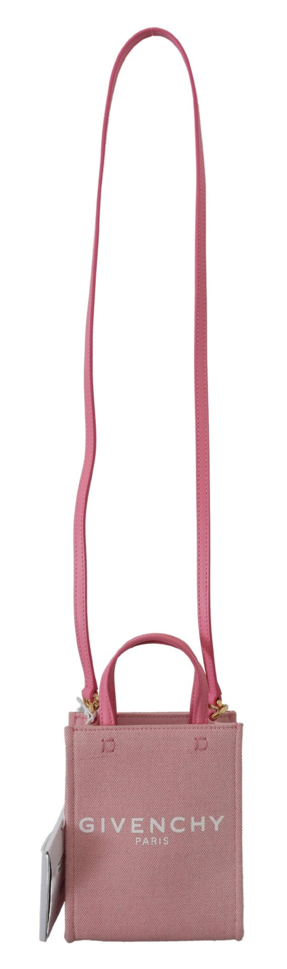 Givenchy Women's Pink Coated Canvas Vertical Mini Shoulder Bag