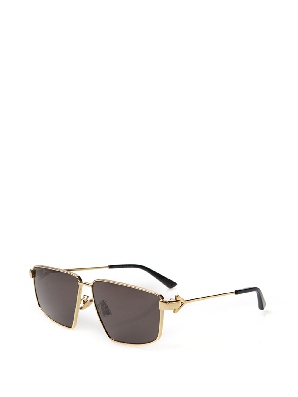 Bottega Veneta Women's Squared Gold Metal Sunglasses