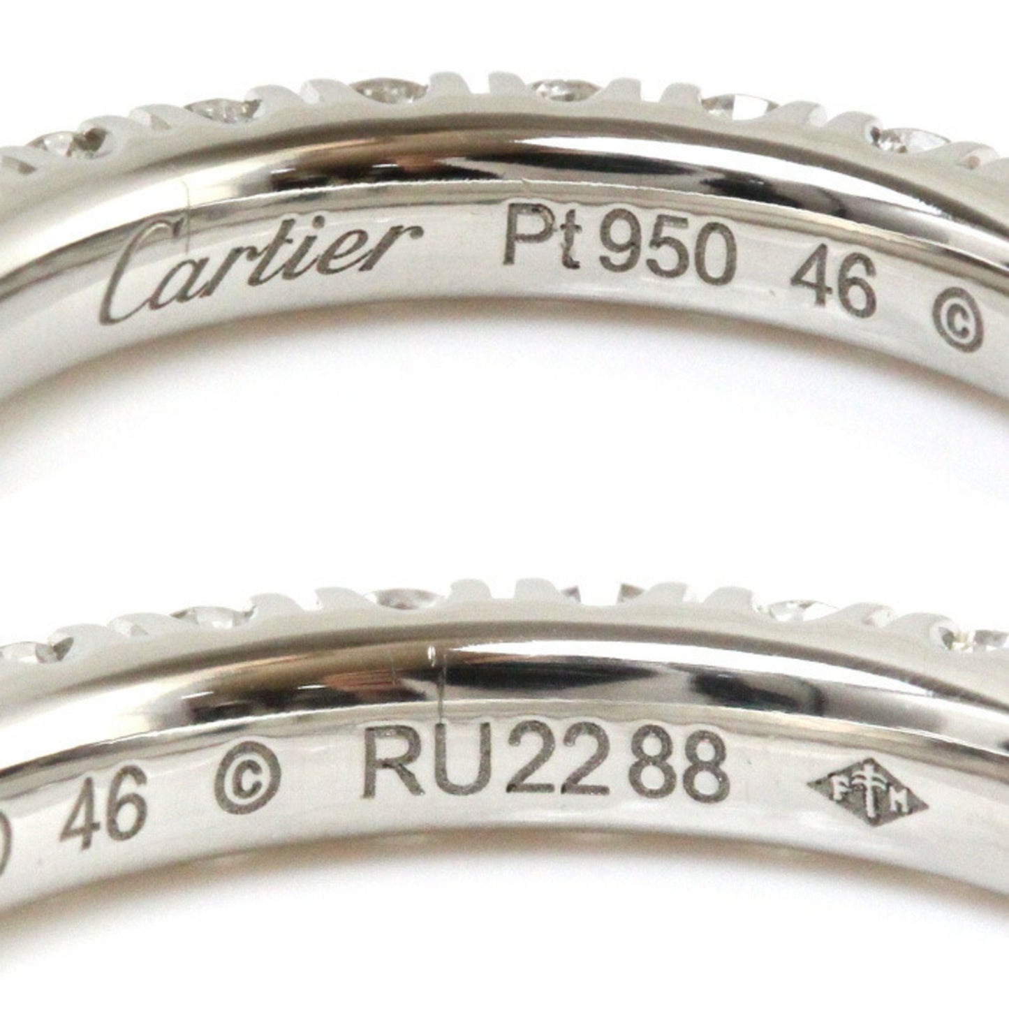 Cartier Women's Platinum Diamond Band Ring in Silver