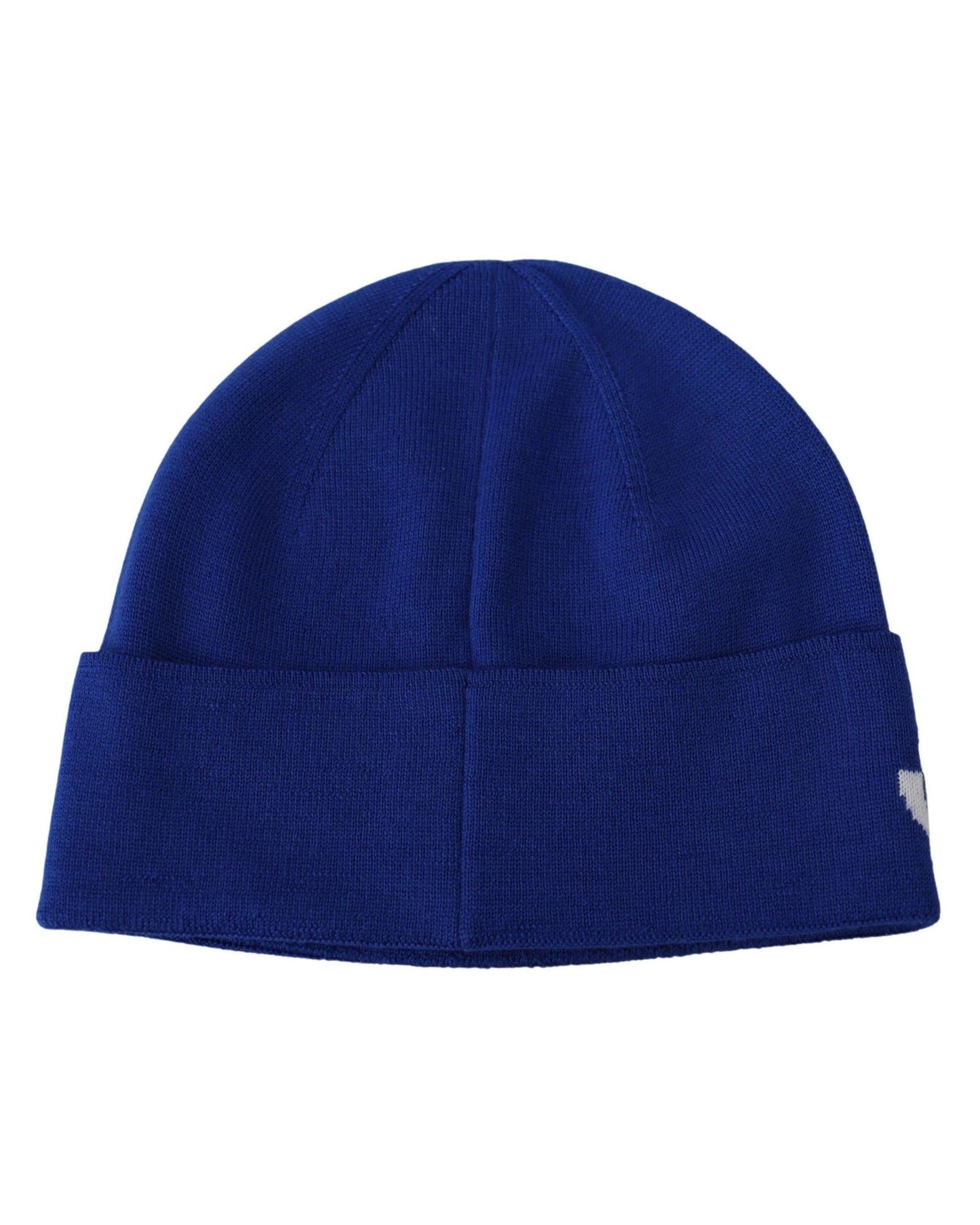 Blue and Black Logo Wool Beanie Hat