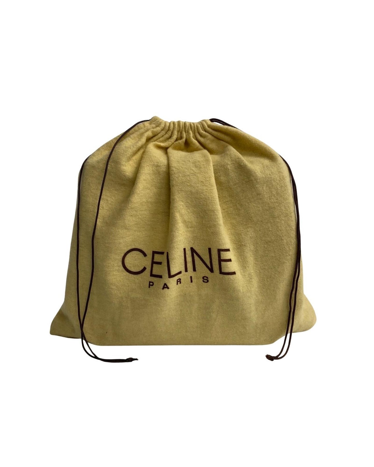 Celine Women's Leather Circle Logo Shoulder Bag in Black