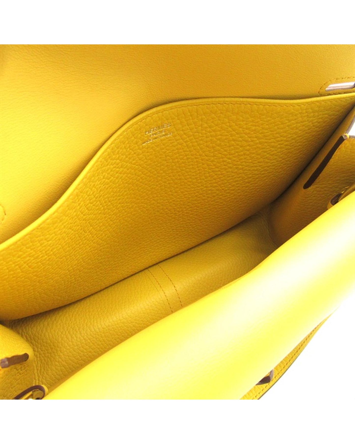 Hermes Women's Yellow Clemence Halzan Bag - Excellent Condition in Yellow