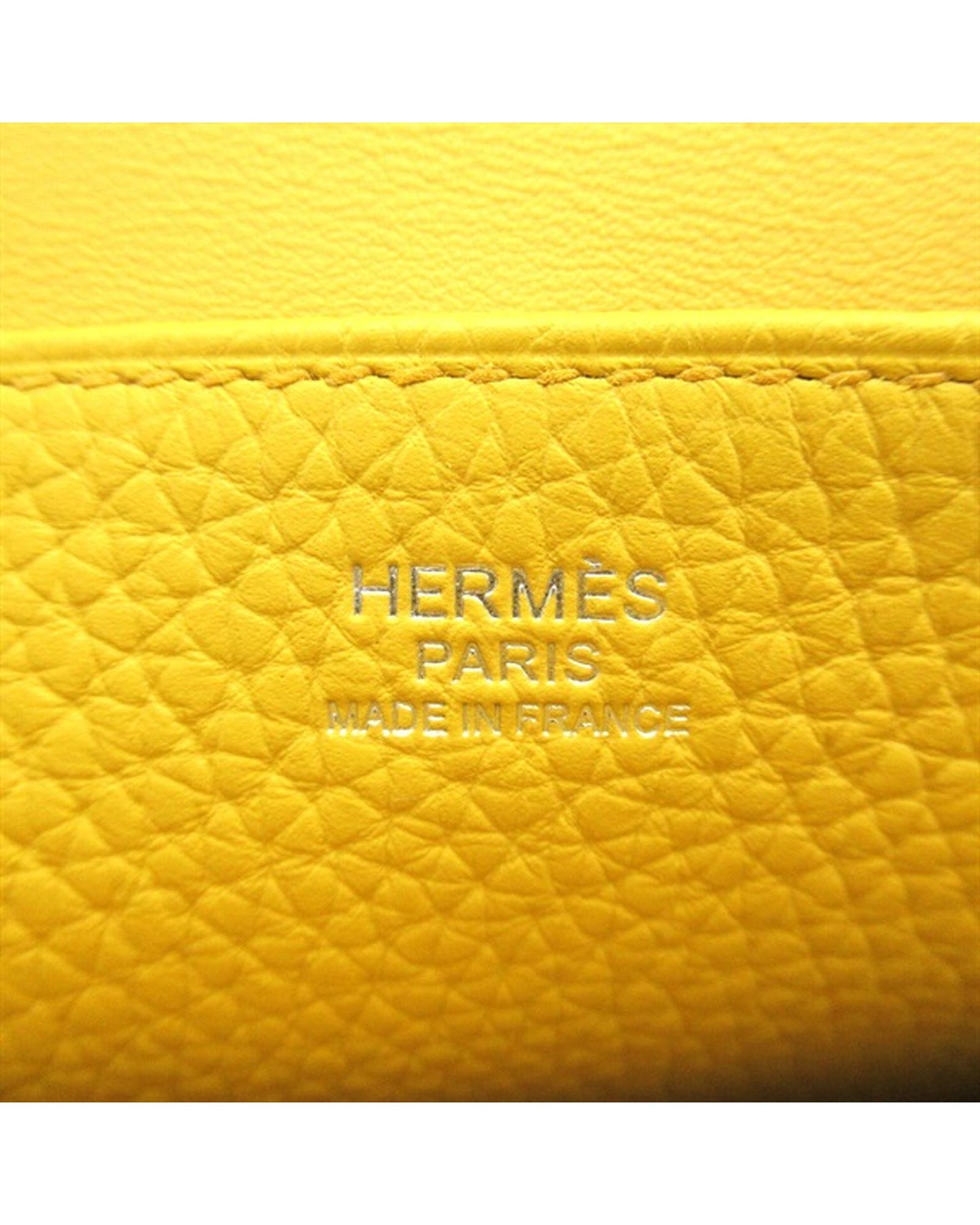 Hermes Women's Yellow Clemence Halzan Bag - Excellent Condition in Yellow