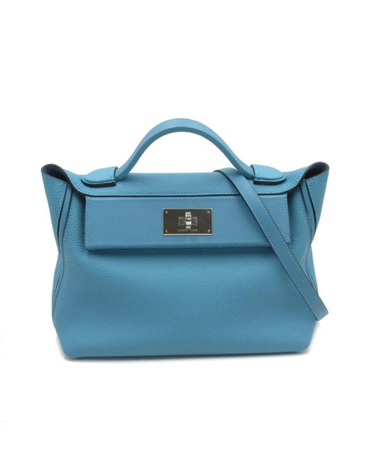 Hermes Women's Blue Togo Bag 24/24 - 29 in A Condition in Blue