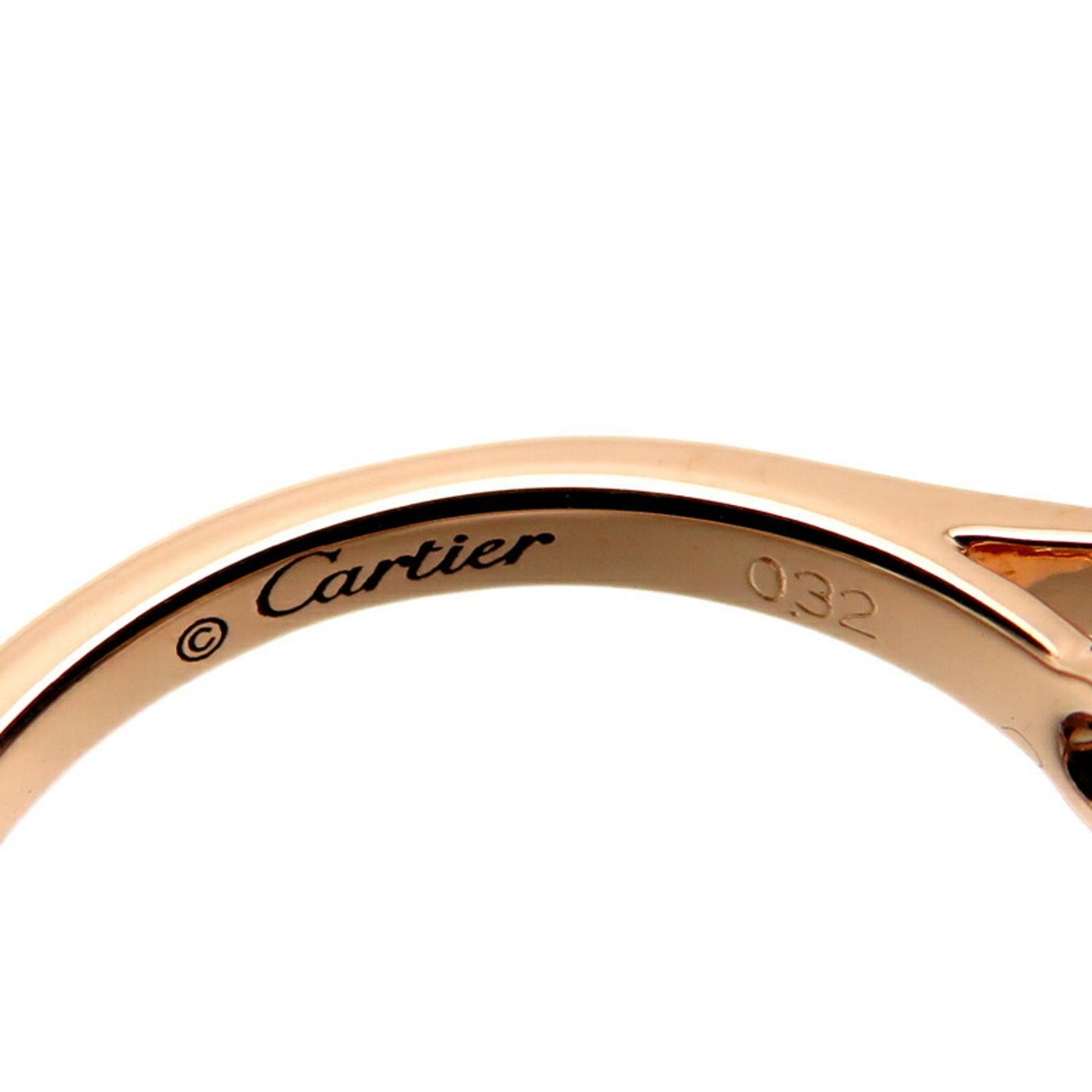 Cartier Women's Diamond Rose Gold Band Ring in Pink