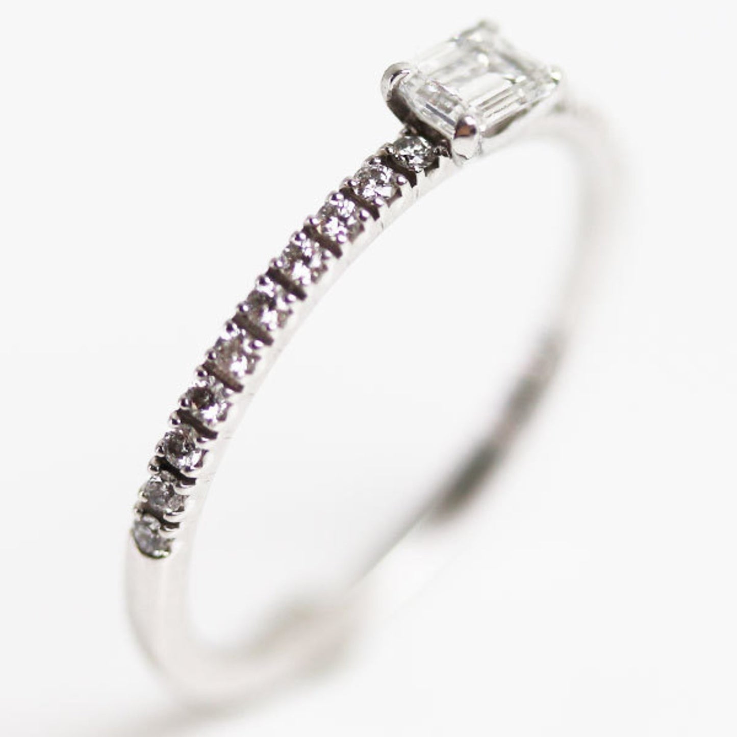 Cartier Women's Diamond White Gold Band Ring in Silver