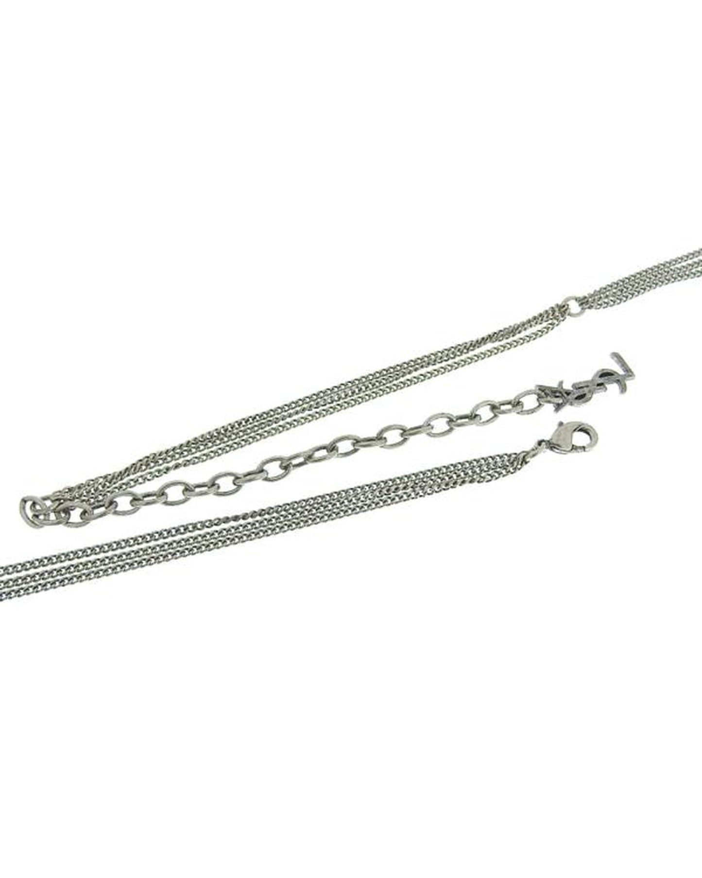 Yves Saint Laurent Women's Tassel Necklace in Silver Finish in Silver