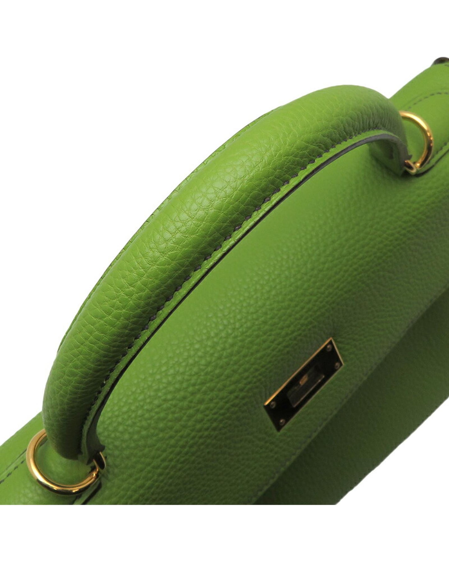 Hermes Women's Green Clemence Kelly 28 Bag in A Condition in Green