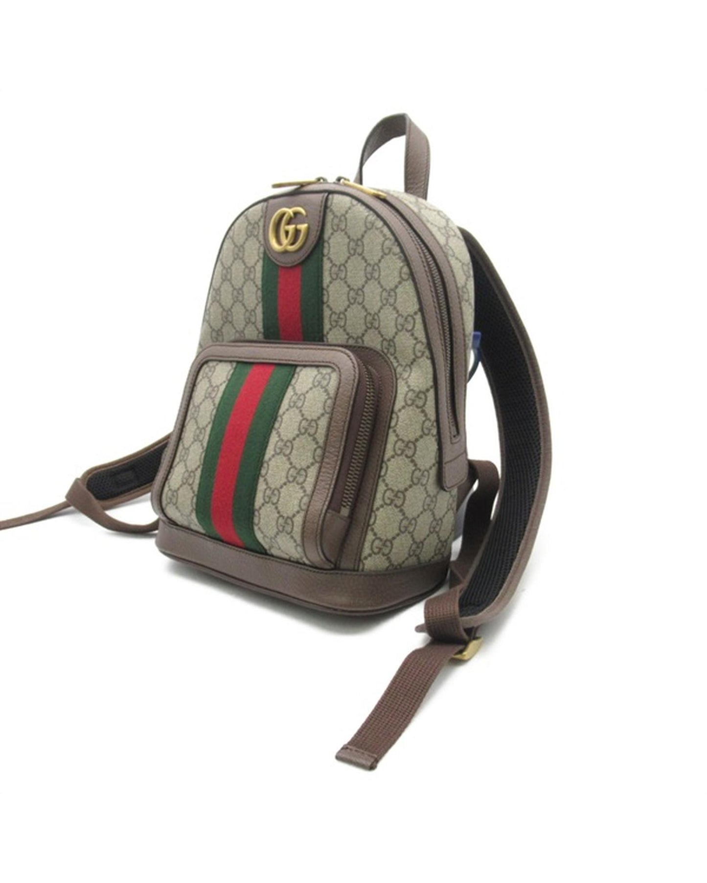 Gucci Women's GG Supreme Ophidia Backpack Bag in Brown in Brown