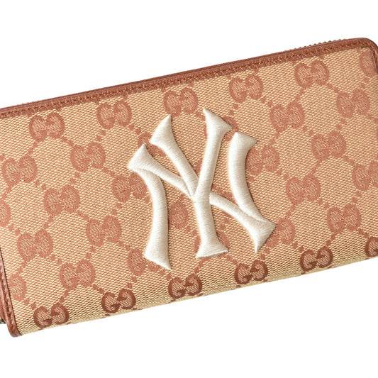 Gucci Unisex Canvas Bi-Fold Wallet in Beige