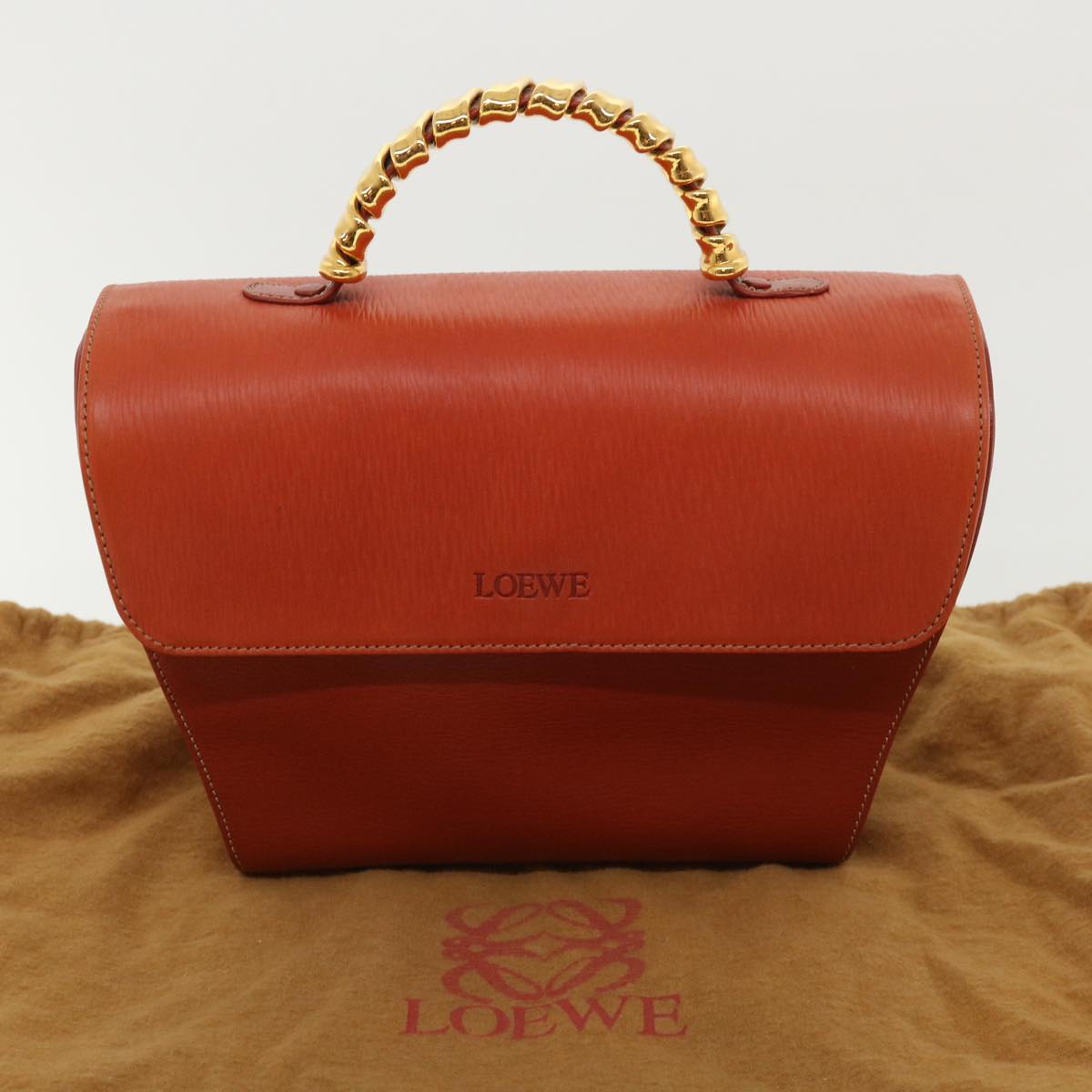 Loewe Women's Red Leather Loewe Handbag in Red