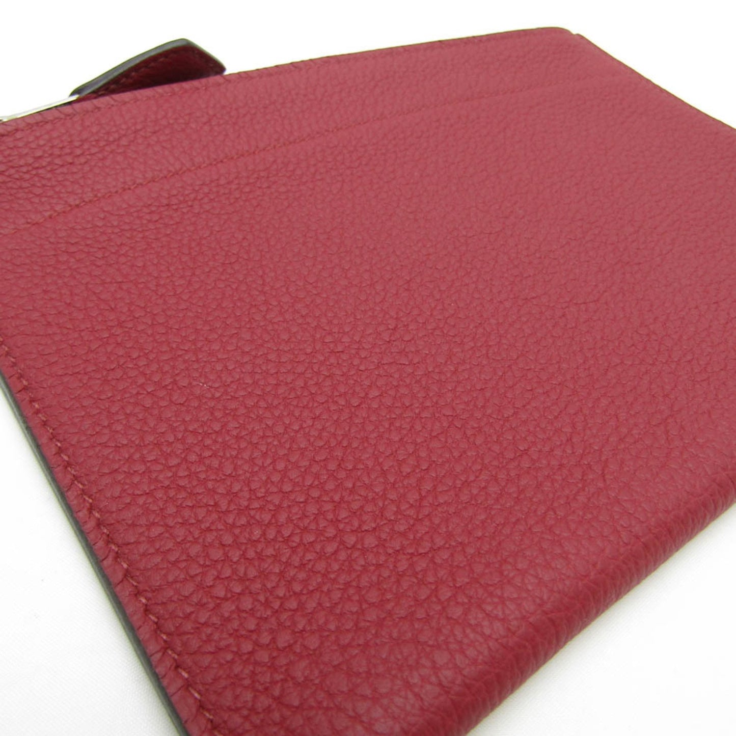 Hermes Women's Sophisticated Garnet Leather Clutch in Red