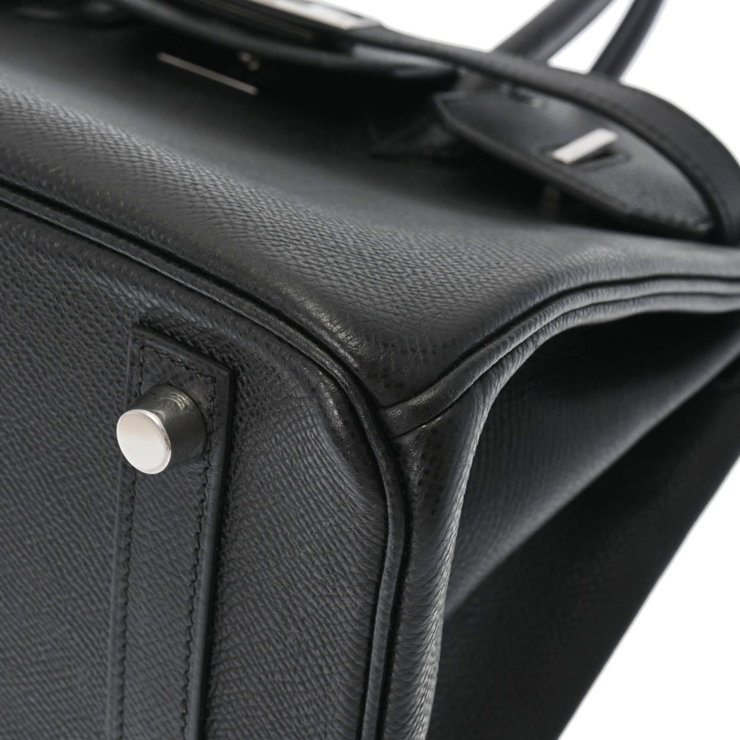 Hermes Women's Luxurious Leather Birkin Handbag with Gold-Tone Hardware in Black