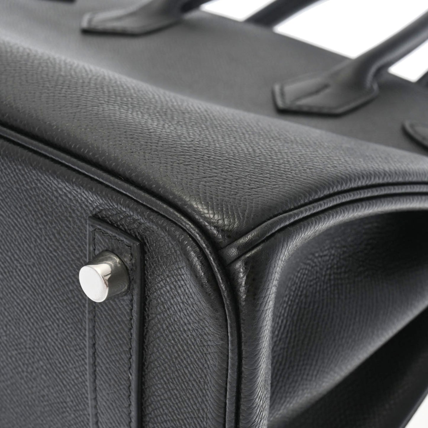 Hermes Women's Luxurious Leather Birkin Handbag with Gold-Tone Hardware in Black